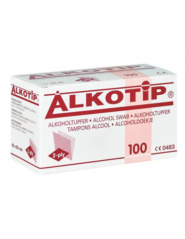 Alkotip toallitas con alcohol G6 03 45 X 83 mm 100 uds