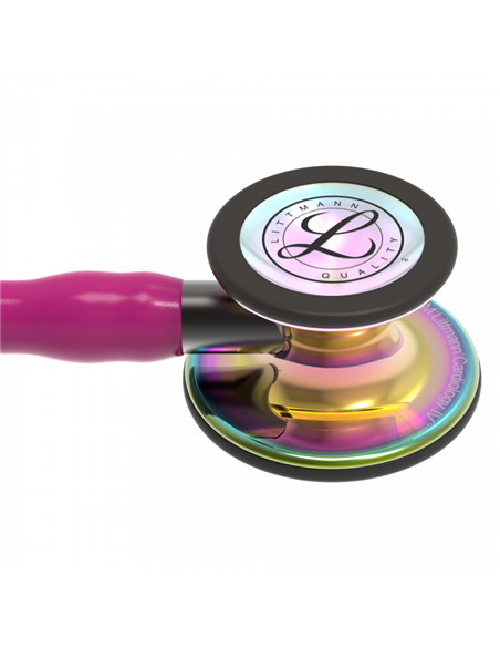 Littmann Cardiology IV Stethoscope chest piece with high gloss iridescent finish raspberry colored tubing smoke colored Order quickly and cheaply at StethoscopeShop.eu Fast Shipping 14 days to change ...