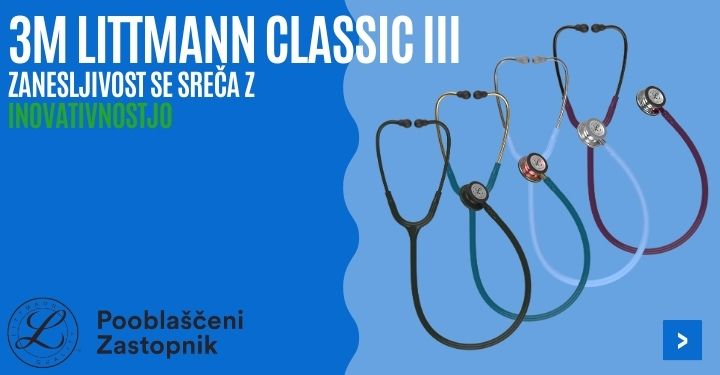 Želite kupiti Littmann Classic III? Na zalogi v vseh barvah stetoskopa 3M Littmann Classic III. Pooblaščeni prodajalec in trgovec 3M.